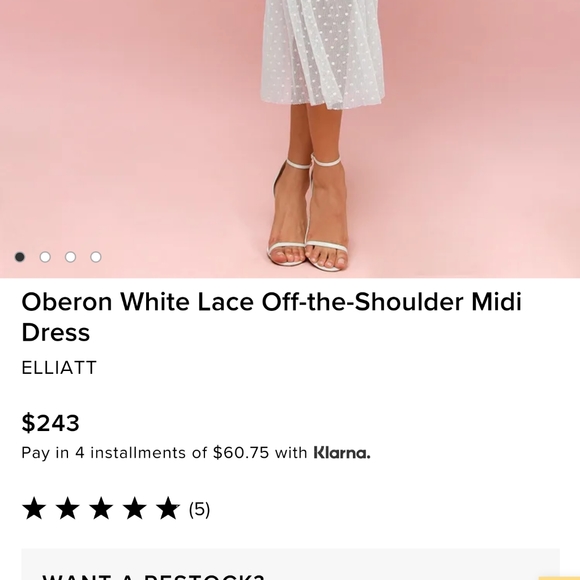 Elliatt size S white Oberon dress with delicate detail - Picture 6 of 6